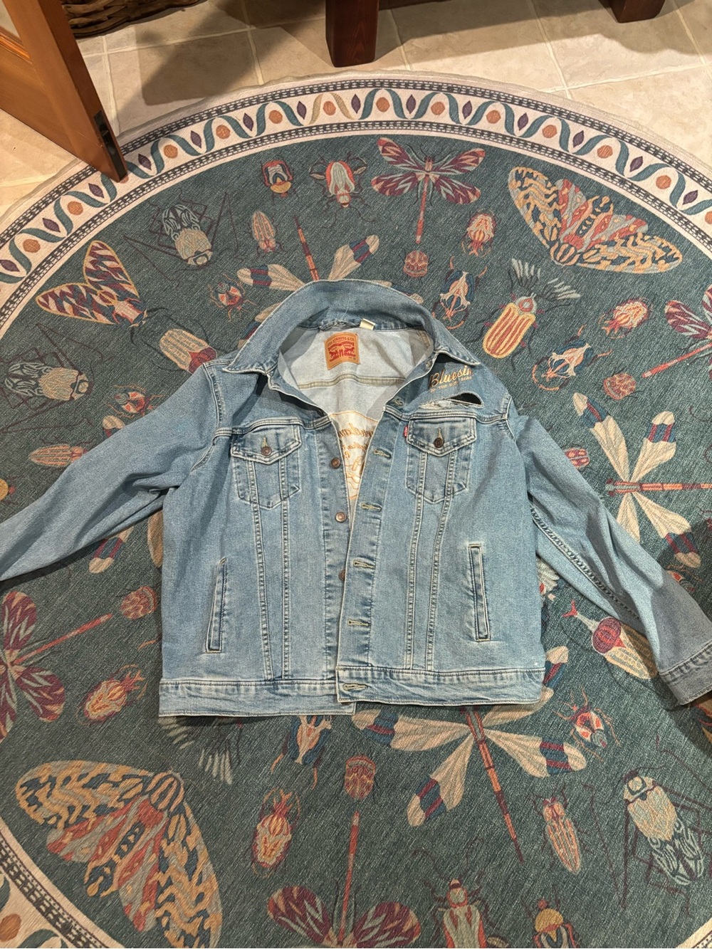 Levi's distressed Light Blue Denim Trucker Jacket